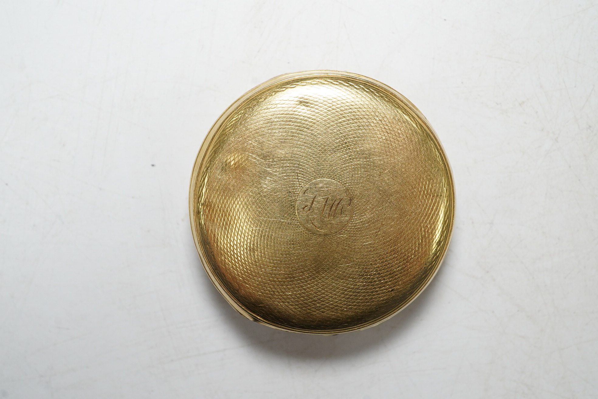 A late Victorian 18ct gold fob watch. Condition - poor